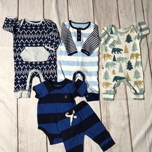 Bundle of Four Baby Boy Outfits Size 0-3 Months